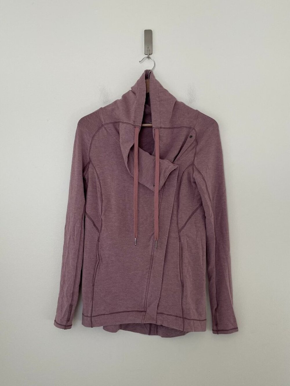 Lululemon Coast Easy Wrap Jacket in Heathered Misty Merlot Size 2